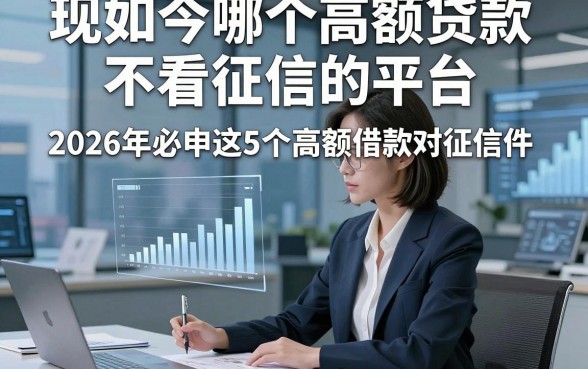 现如今哪个高额贷款不看征信的平台，2026年必申这5个高额借款对征信要求不高软件