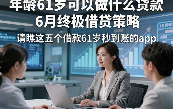 年龄61岁可以做什么贷款6月终极借贷策略，请瞧这五个借款61岁秒到账的app