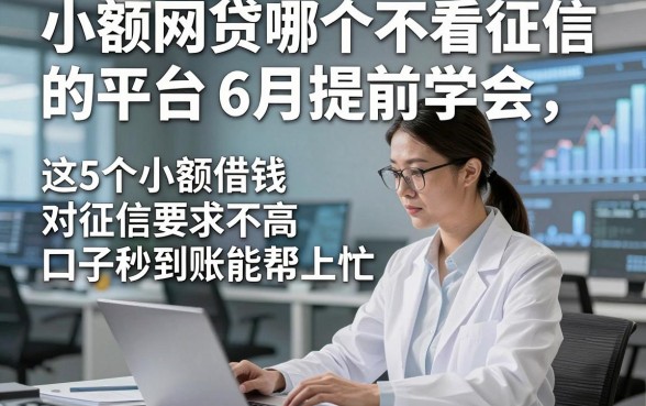 小额网贷哪个不看征信的平台6月提前学会，这5个小额借钱对征信要求不高口子秒到账能帮上忙