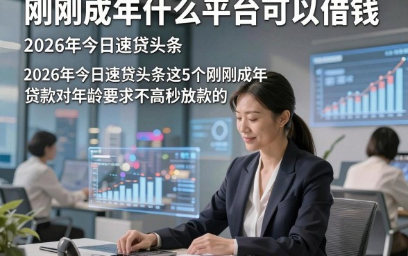 刚刚成年什么平台可以借钱，2026年今日速贷头条这5个刚刚成年贷款对年龄要求不高秒放款的app