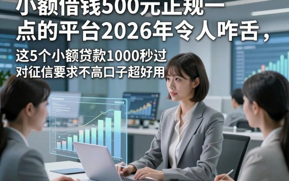 小额借钱500元正规一点的平台2026年令人咋舌，这5个小额贷款1000秒过对征信要求不高口子超好用