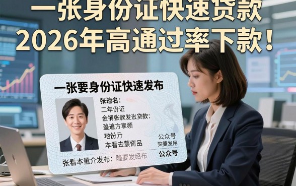 一张身份证快速贷款2026年高通过率下款！来看本篇隆重介绍！