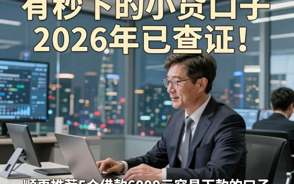 有秒下的小贷口子2026年已查证！顺便推荐5个借款6000元容易下款的口子