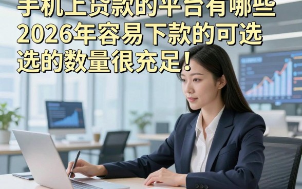 手机上贷款的平台有哪些2026年容易下款的可选的数量很充足！，今天细数​这五个借款平台！