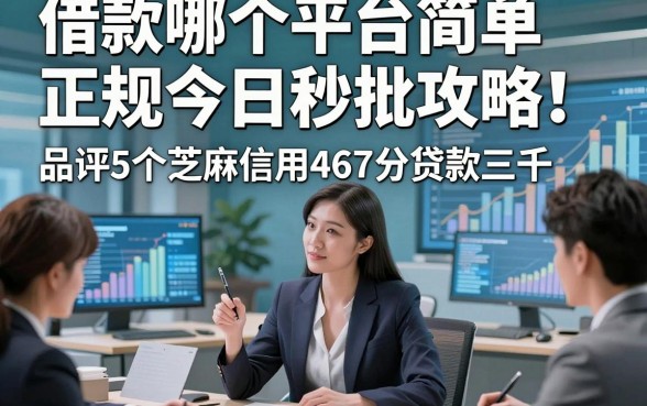 借款哪个平台简单正规今日秒批攻略！品评5个芝麻信用467分贷款三千