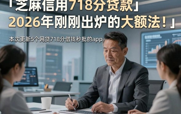 芝麻信用718分贷款2026年刚刚出炉的大额法!本次更新5个网贷718分借钱秒批的app