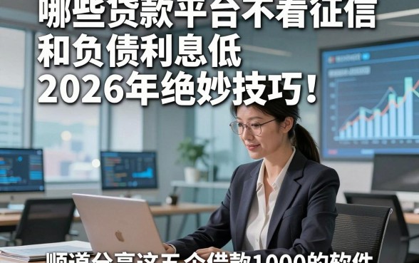 哪些贷款平台不看征信和负债利息低2026年绝妙技巧！顺道分享这五个借款1000的软件