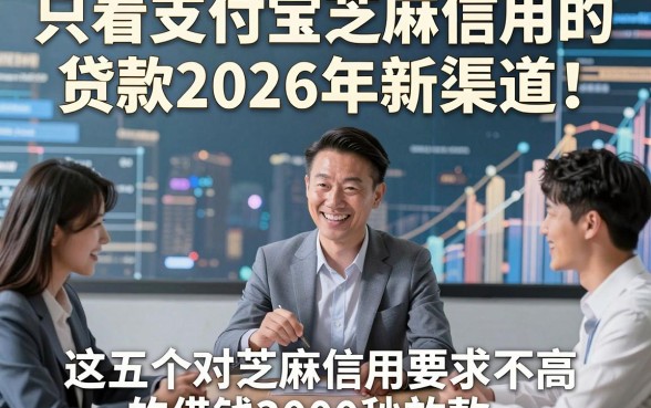 只看支付宝芝麻信用的贷款2026年新渠道！顺便介绍这五个对芝麻信用要求不高的借钱3000秒放款的app
