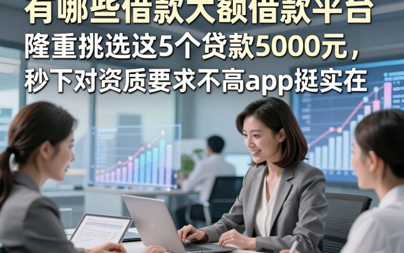 有哪些借款大额借款平台，隆重挑选这5个贷款5000元秒下对资质要求不高app挺实在