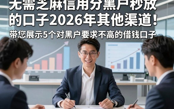 无需芝麻信用分黑户秒放的口子2026年其他渠道！带您展示5个对黑户要求不高的借钱口子