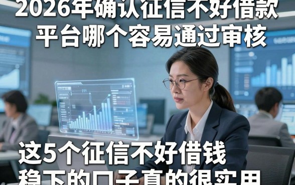2026年确认征信不好借款平台哪个容易通过审核，这5个征信不好借钱稳下的口子真的很实用