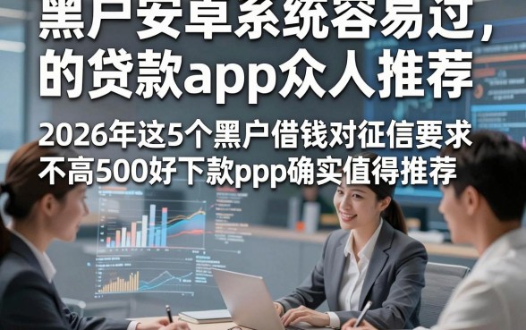 黑户安卓系统容易过的贷款app众人推荐，2026年这5个黑户借钱对征信要求不高500好下款app确实值得推荐