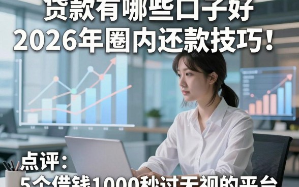 贷款有哪些口子好2026年圈内还款技巧！点评​5个借钱1000秒过无视的平台