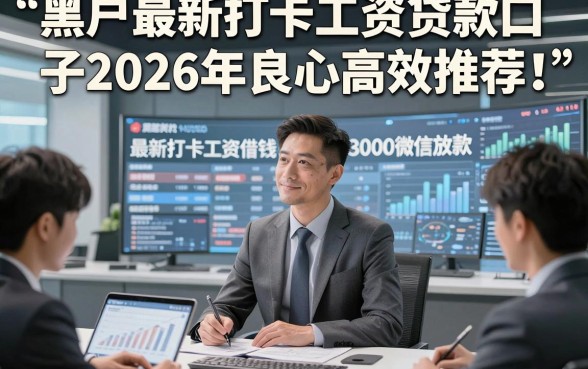 黑户最新打卡工资贷款口子2026年良心高效推荐！顺道介绍这五个黑户最新打卡工资借钱3000微信放款的口子