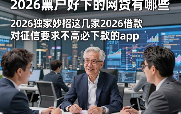 2026黑户好下的网贷有哪些，2026独家妙招这几家2026借款对征信要求不高必下款的app