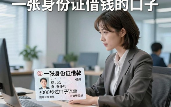一张身份证借钱的口子，这5个一张身份证借款3000秒过口子流程简单
