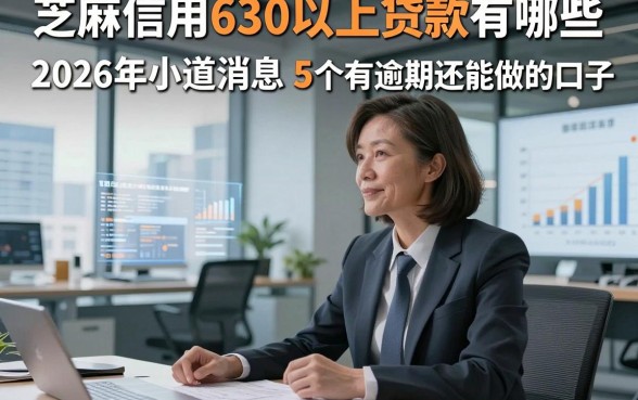 芝麻信用630以上贷款有哪些，2026年小道消息5个有逾期还能做的口子