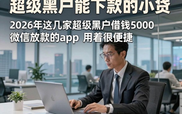 超级黑户能下款的小贷，2026年这几家超级黑户借钱5000微信放款的app用着很便捷