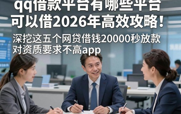 qq借款平台有哪些平台可以借2026年高效攻略！深挖这五个网贷借钱20000秒放款对资质要求不高app