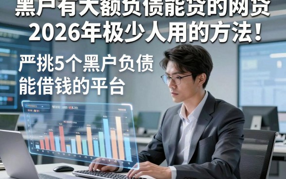 黑户有大额负债能贷的网贷2026年极少人用的方法！严挑5个黑户负债能借钱的平台微信放款
