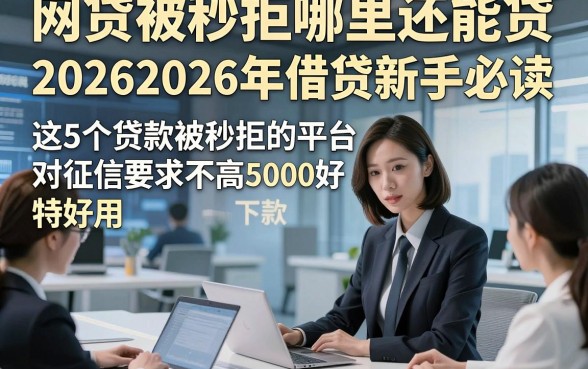 网贷被秒拒哪里还能贷20262026年借贷新手必读，这5个贷款被秒拒的平台对征信要求不高5000好下款特好用