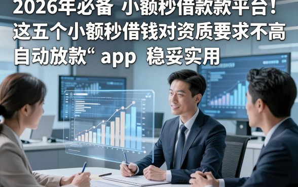 2026年必备​小额秒借款款平台！这五个小额秒借钱对资质要求不高自动放款app稳妥实用