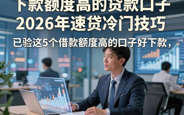 下款额度高的贷款口子2026年速贷冷门技巧，已验这5个借款额度高的口子好下款