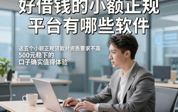 好借钱的小额正规平台有哪些软件，这五个小额正规贷款对资质要求不高500元稳下的口子确实值得体验