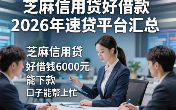 芝麻信用贷好借款2026年速贷平台汇总，这五个芝麻信用贷好借钱6000元能下款口子能帮上忙