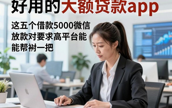 好用的大额贷款app，这五个借款5000微信放款对要求不高平台能帮衬一把