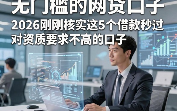 无门槛的网贷口子，2026刚刚核实这5个借款秒过 对资质要求不高 的口子