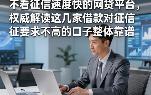 不看征信速度快的网贷平台，权威解读这几家借款对征信要求不高的口子整体靠谱