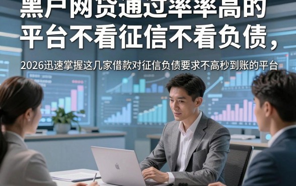 黑户网贷通过率高的平台不看征信不看负债，2026迅速掌握这几家借款对征信负债要求不高秒到账的平台