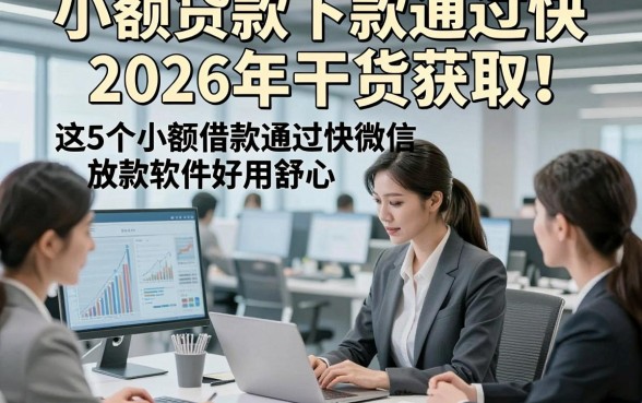 小额贷款下款通过快2026年干货获取！这5个小额借款通过快微信放款软件好用舒心
