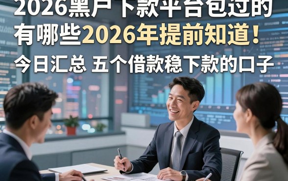 2026黑户下款平台包过的有哪些2026年提前知道！今日汇总五个借款稳下款的口子