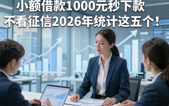 小额借款1000元秒下款不看征信2026年统计这五个！本文为您隆重分享！