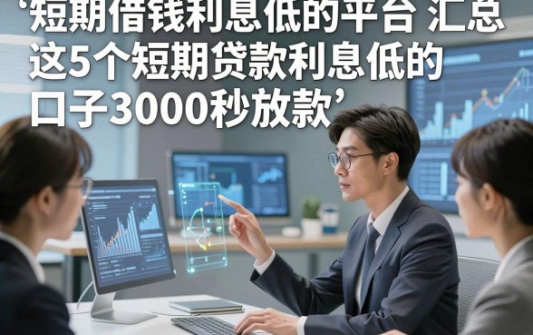 短期借钱利息低的平台，汇总​这5个短期贷款利息低的口子3000秒放款