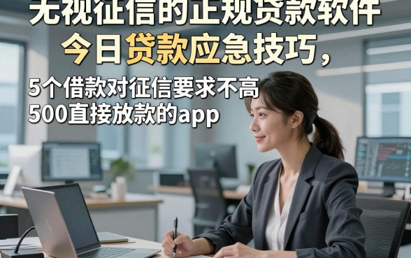 无视征信的正规贷款软件，今日贷款应急技巧5个借款对征信要求不高500直接放款的app