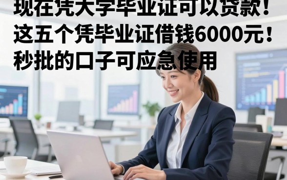 现在凭大学毕业证可以贷款！这五个凭毕业证借钱6000元秒批的口子可应急使用
