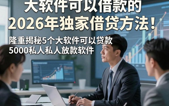 大软件可以借款的2026年独家借贷方法！隆重揭秘5个大软件可以贷款5000私人放款软件