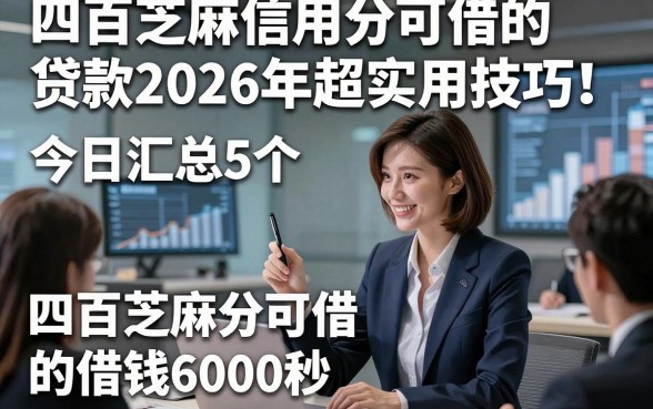 四百芝麻信用分可借的贷款2026年超实用技巧！今日汇总5个四百芝麻分可借的借钱6000秒下app