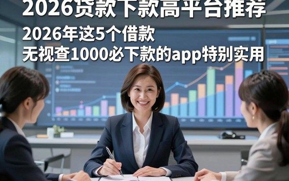 2026贷款下款高平台推荐，2026年这5个借款无视查1000必下款的app特别实用
