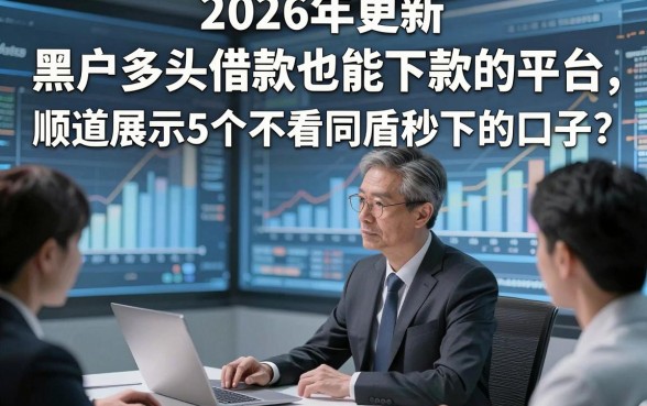 2026年更新​黑户多头借款也能下款的平台，顺道展示5个不看同盾秒下的口子