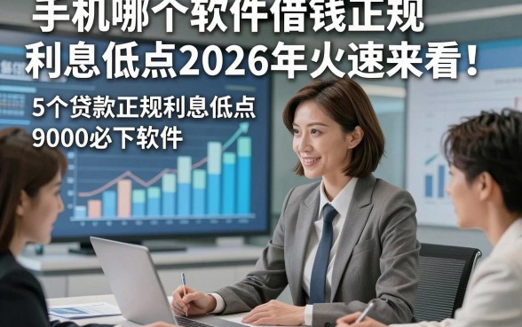 手机哪个软件借钱正规利息低点2026年火速来看！为您详述5个贷款正规利息低点9000必下软件