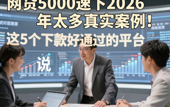 网贷5000速下2026年太多真实案例！讲说​这5个下款好通过的平台