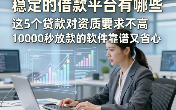 稳定的借款平台有哪些，这5个贷款对资质要求不高10000秒放款的软件靠谱又省心