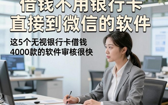 借钱不用银行卡直接到微信的软件，阐释这5个无视银行卡借钱4000元稳下款的软件审核很快