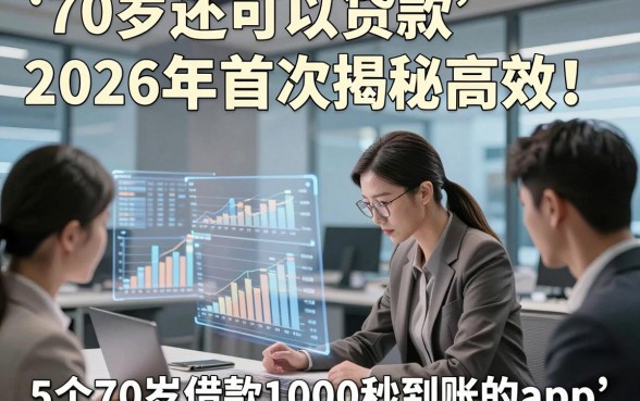 70岁还可以贷款2026年首次揭秘高效！点评​5个70岁借款1000秒到账的app