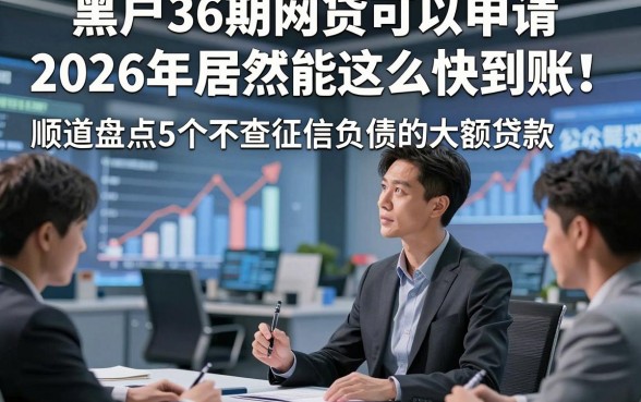 黑户36期网贷可以申请2026年居然能这么快到账！顺道盘点5个不查征信负债的大额贷款