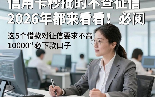 信用卡秒批的不查征信2026年都来看看！必阅​这5个借款对征信要求不高10000必下款口子